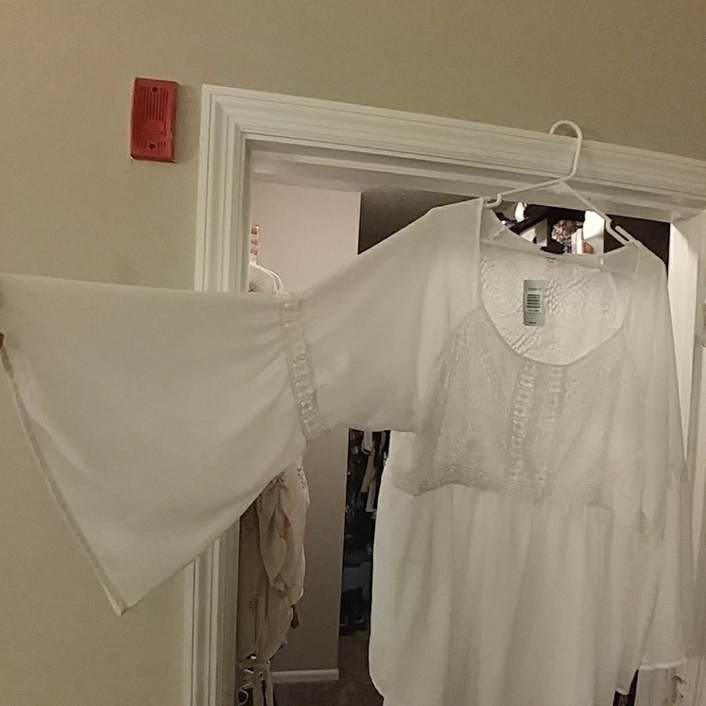 Shear white blouse